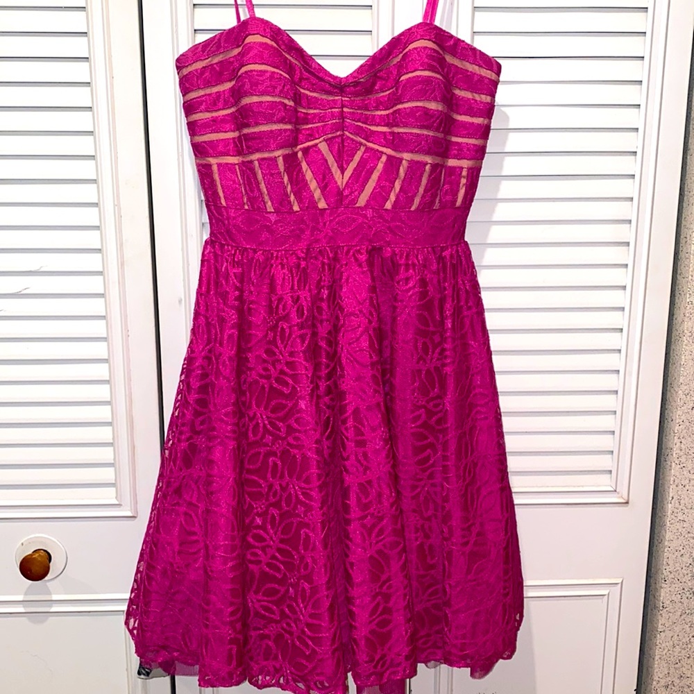 Super Cute Pink Lace Dress for Formal events